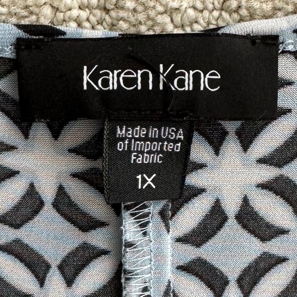 Lot of 2 Karen Kane Print Stretch Tops/Blouses Size 1X Office Fall Lightweight - Picture 12 of 16